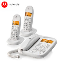 摩托罗拉 cl102c 数字无绳电话机一拖二 办公子母机 家用无线座机
