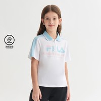 FILA 斐乐 女中大童（130-165）夏季舒适简约女童百搭时尚针织短袖衫