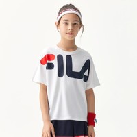 FILA 斐乐 女中大童（120-165）宽松潮流T恤女童针织短袖衫