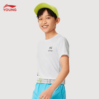 李宁 LI-NING童装儿童短袖T恤男大童跑步系列反光速干透气凉爽短T上衣YTSU057