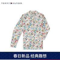 TOMMY HILFIGER24春季女装时尚活力炫彩字母宽松长袖衬衫WW0WW41966 多色0K5 36 （M）