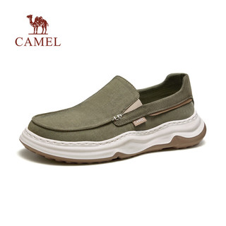 骆驼（CAMEL）帆布鞋男2024春季透气耐磨轻便舒适休闲鞋 G14S391175 墨绿 41