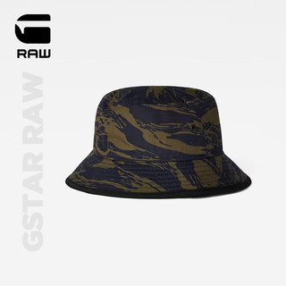 G-STAR RAW2024春夏新男女同款迷彩帽水桶帽渔夫帽D24320 牛仔黄迷彩遮阳 M头围58CM