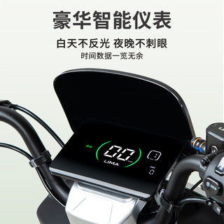 LIMA 立马电动车 H5电动摩托车家用高续航高速电瓶车72V32A长跑王电动二轮车 钛金绿-72V32Ah铅酸