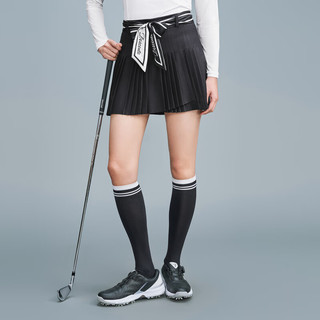 DESCENTEGOLF 【刘璎娴同款】迪桑特高尔夫FIELD系列 女士百褶短裙 24夏季 BK-BLACK M(165/66A)