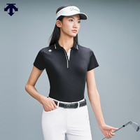 DESCENTEGOLF【刘璎娴同款】迪桑特高尔夫FIELD 女士防晒短袖polo衫  BK-BLACK S (160/80A)