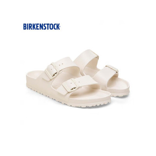 BIRKENSTOCK男女同款EVA拖鞋双带拖鞋Arizona系列 白色/蛋壳白窄版1027384 45