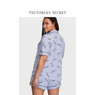 维多利亚的秘密  家居莫代尔宽松短袖睡衣套装 65FW紫色斑马印花 11172534 M