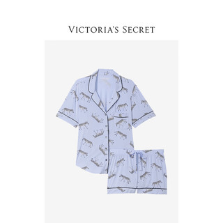 维多利亚的秘密  家居莫代尔宽松短袖睡衣套装 65FW紫色斑马印花 11172534 M