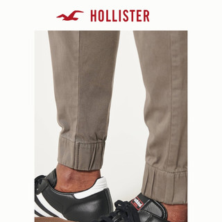 HOLLISTER24春夏斜纹布慢跑束腿修身运动休闲裤男 356618-1 棕色 L (180/86A)