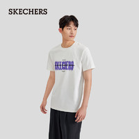 斯凯奇（Skechers）男女同款T恤L224U038 棉花糖白/0074 XS