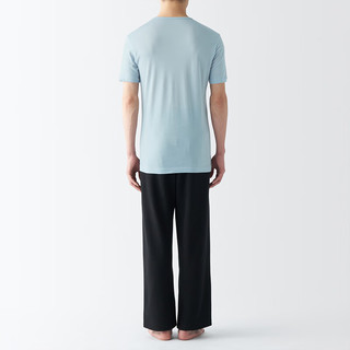 无印良品（MUJI）男式 莱赛尔 V领 短袖T恤 男士背心男款 FA19MC4S 灰色 XS （160/84A）