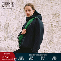 Teenie Weenie【户外冲锋衣】小熊双栖彩壳女装2024年春季外套 黑色 155/XS