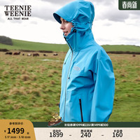 Teenie Weenie【户外冲锋衣】小熊双栖彩壳女装2024年春季外套 蓝色 165/M