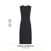 ochirly欧时力 哑光凉感小黑裙2024早春收腰无袖针织连衣裙 黑色 L