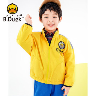 B.Duck 小黄鸭童装儿童外套男童春装洋气男孩休闲风衣 黄色 105cm