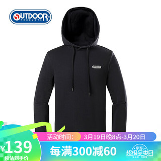 1 OUTDOOR PRODUCTS男式连帽套头长袖卫衣户外运动休闲卫衣OFWY2031060 黑色