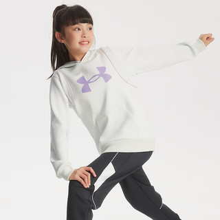 安德玛（Under Armour）男女童连帽卫衣2024年春季儿童LOGO印花卫衣大小童上衣童装  160cm