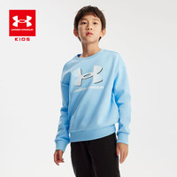 安德玛(Under Armour)男童圆领套头卫衣2024年童装儿童宽松运动百搭卫衣男大童上衣 天 天蓝色 170cm