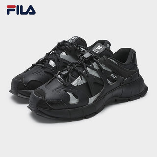 FILA 斐乐男鞋INSETTO摩登运动鞋2024春季时尚百搭运动鞋 黑/鱼子灰-BC 39