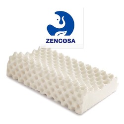 ZENCOSA 最科睡 泰国原装进口高低按摩天然乳胶枕头家用枕芯大尺寸 礼盒装60*40*10/12cm
