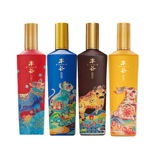 丰谷酒业   鼠年+兔年+牛年+猪年 浓香型白酒 生肖酒组合装 52度500ml*4