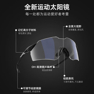 Gameking骑行偏光眼镜太阳镜自行车男女户外跑步护目镜 UY070 黑框变蓝片