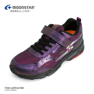 月星童鞋 3E加宽男童运动鞋儿童休闲鞋女童机能鞋稳步鞋机能跑步鞋 紫色 内长18cm 适合脚长17.5cm