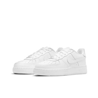 NIKE耐克 yykids AIR FORCE 1 LE (GS) 儿童鞋纯白中帮板鞋空军一号 DH2920-111 37.5