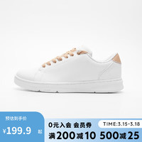 DECATHLON 迪卡侬 运动休闲鞋女款小白鞋防水轻便通勤鞋WSKS(23新)白米色37 4857584