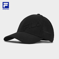 FILA 斐乐款棒球帽2024春季帽子鸭舌帽运动帽遮阳帽 深黑-BK XS