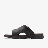 其乐（Clarks）Walkford Band男鞋凉拖鞋皮面缓冲防滑夏季26176962 Black黑色 11=44.5