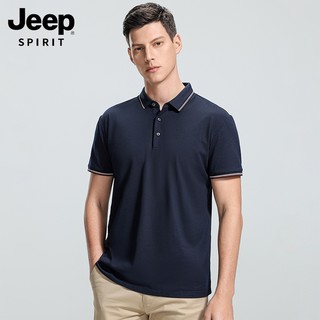 JEEP SPIRIT Jeep吉普男士POLO衫凉感休闲短袖翻领T恤上衣