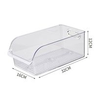 麦奇翔冰箱收纳盒食品级保鲜盒冷冻鸡蛋储物盒厨房蔬菜水果整理 8868【透明白】一个装