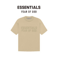 FEAR OF GOD ESSENTIALS 儿童款胶印LOGO系列棉质圆领短袖T恤 沙石色 S