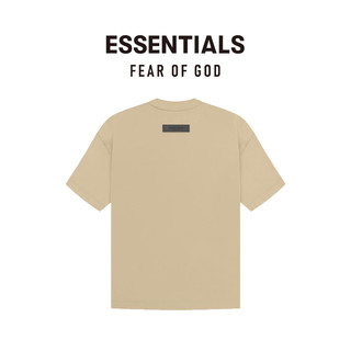 FEAR OF GOD ESSENTIALS 儿童款胶印LOGO系列棉质圆领短袖T恤 沙石色 S