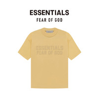 FEAR OF GOD ESSENTIALS 儿童款胶印LOGO系列棉质圆领短袖T恤 鹅黄色 XL