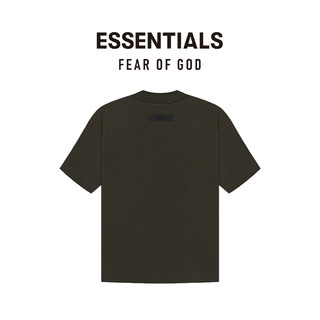 FEAR OF GOD ESSENTIALS 儿童款胶印LOGO系列棉质圆领短袖T恤 灰黑色 XL