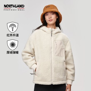 NORTHLAND 诺诗兰 抓绒衣户外保暖羊羔绒外套NFTCT0653E 白杏色 170