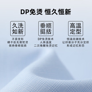 雅戈尔长袖衬衫男DP免烫系列全棉面料免烫易打理抗皱平整有型2024 蓝色，格子 42