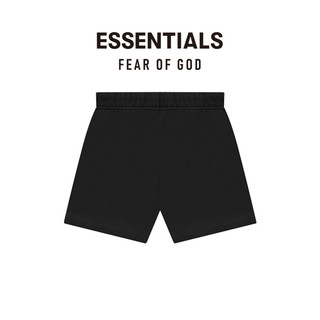 FEAR OF GOD ESSENTIALS  儿童款植绒LOGO系列棉质短裤 浅燕麦色 L