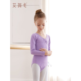 艾舞戈儿童舞蹈服女童练功连体服考级芭蕾舞服专业中国舞服装演出服