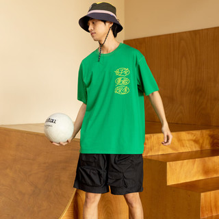 mipo儿童短袖男亲子装女童夏装T恤童装 苔藓绿 130cm