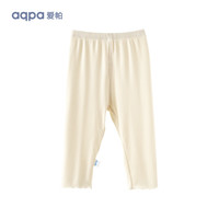 aqpa宝宝【莫代尔】裤子婴儿弹力打底裤女童休闲裤夏季薄可爱 香草黄 100cm