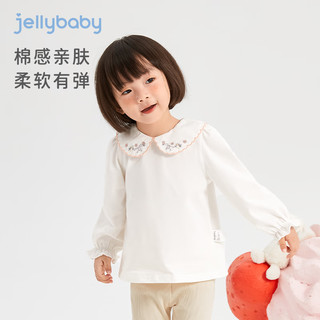 JELLYBABY宝宝t恤春秋款中小童娃娃领春装婴幼儿洋气上衣童装1女童长袖春季 粉色 80CM