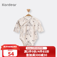 Kordear考拉蒂尔宝宝包屁衣夏季婴儿衣服薄款连体衣三角哈衣新生儿睡衣 森林游乐记 59cm