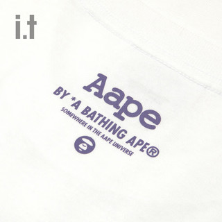 Aapeit  女装圆领短袖T恤2024春夏趣味活力饰字母图案1510XXM WHX/白色 XS