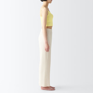 无印良品MUJI 女式 莱赛尔 短款 带罩杯吊带衫 背心女款内搭打底 自带胸垫 浅黄色 M(160/84A)