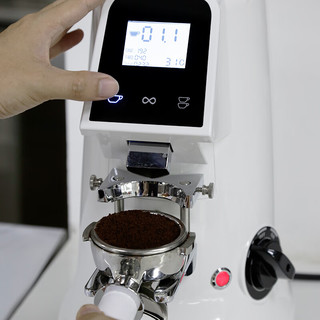 乐创（lecon）咖啡机研磨一体机全自动小型意式磨豆机专业全自动定量电 计时定量 黑/白可选 LC-600AD