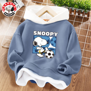 史努比男童卫衣春秋款中大童薄款2024运动衣服儿童春装外套 运球努比